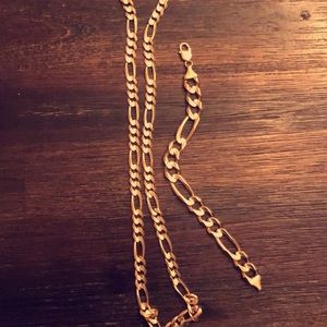 160 gram chain and bracelet solid 10k gold